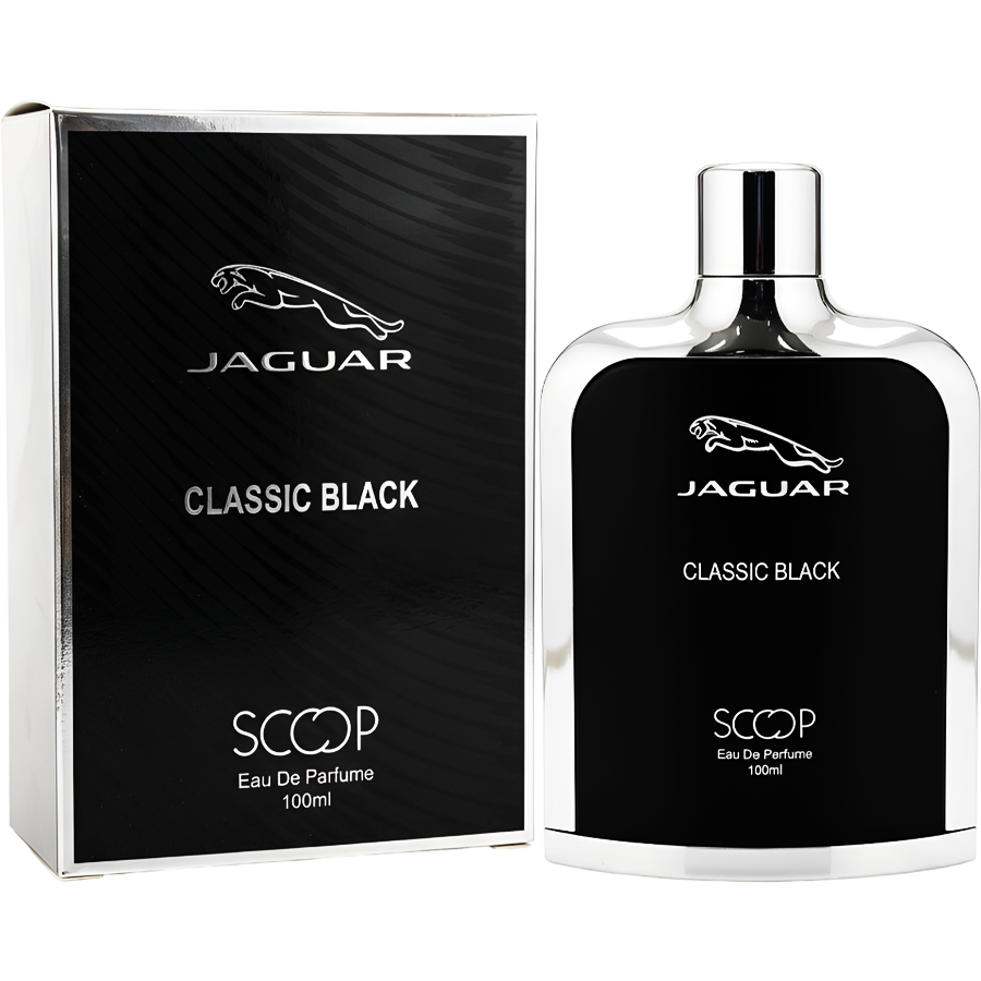 ادو پرفیوم جگوار کلاسیک بلک از برند اسکوپ (Scoop Jaguar Classic Black EDP 100ml) جگوار بلک اسکوپ